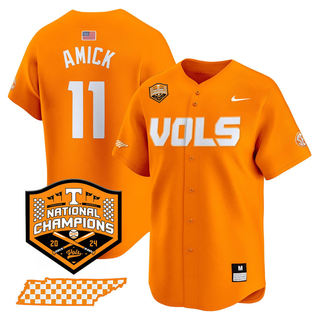 Men's Tennessee Volunteers 2024 National Champions Vapor Premier Limited Jersey V1 - All Stitched