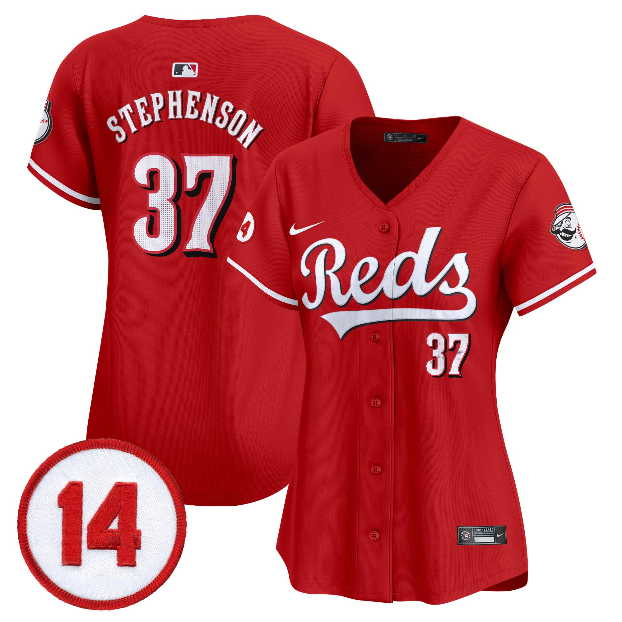 Women's Cincinnati Reds Pete Rose Patch Vapor Premier Limited Jersey - All Stitched
