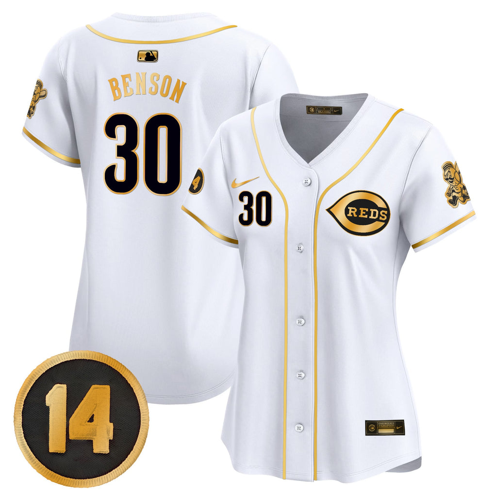 Women's Cincinnati Reds Pete Rose Patch Vapor Premier Limited Jersey - All Stitched