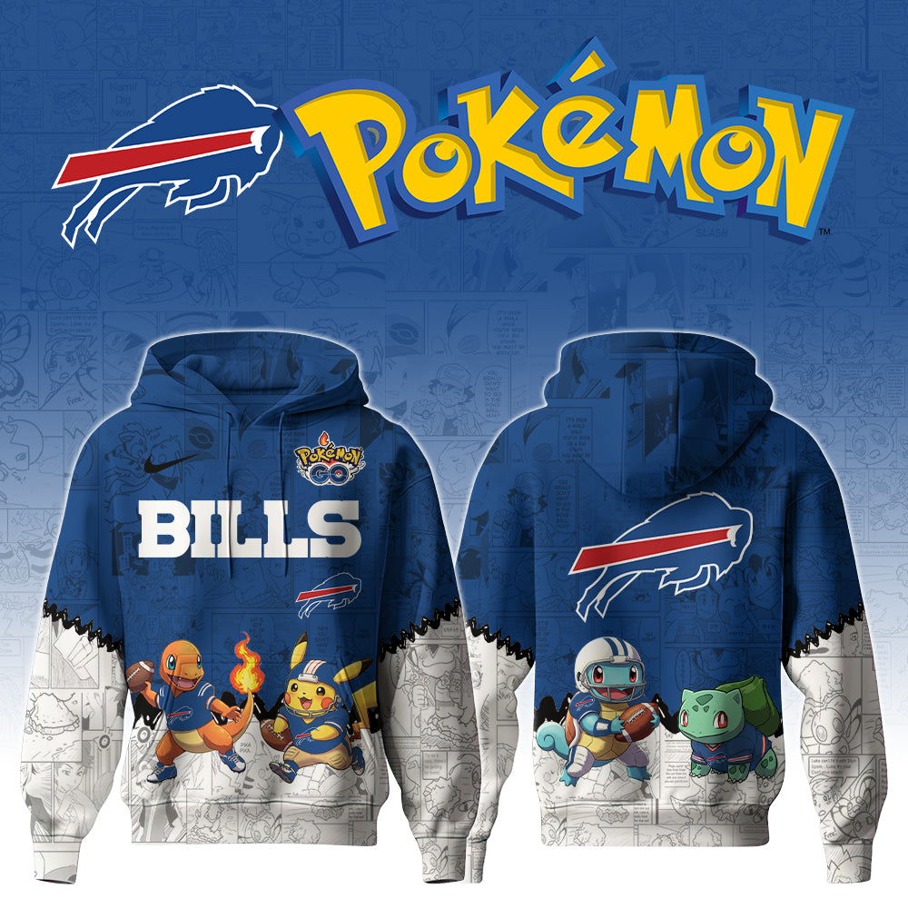 .BUF Bills Special Pokemon Limited Edition Hoodie